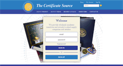 Desktop Screenshot of certificatesource.com